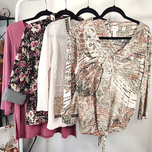 CHICOS & C BANKS & MORE Career Casual BUNDLE Medium Women's Blouses Mixed Lot - Picture 1 of 8